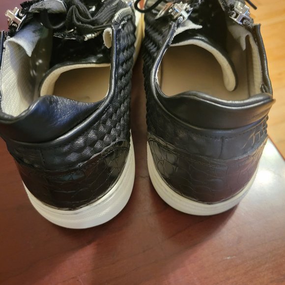 Bagatto Live Ech size 13.5 us/European 44 lace up/zipper black sneakers - Picture 7 of 15
